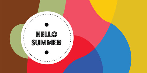 Vector Colorful liquid and fluid background for summer collection