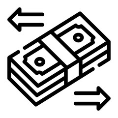 money transfer line icon