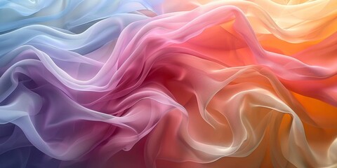 Obraz premium Ethereal Fusion: A Captivating Dance of Vibrant Hues and Flowing, Dreamy Textures