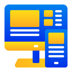 Obraz premium responsive icon illustration