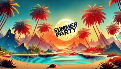 Tropical Beach Summer Party 2023 Celebration