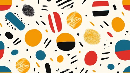 Minimalist hand-drawn national flags in a seamless pattern, abstract vector art, bold colors, perfect for backgrounds and textile design