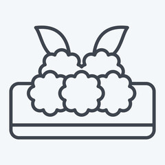 Icon Turkish Meatball. related to Turkey symbol. line style. simple design editable. simple illustration