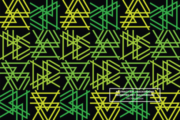 Line and Triangle Shapes and Designs Green and Yellow Colors Geometric Pattern Abstract Pattern Seamless 