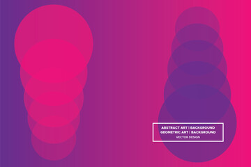 Circular and Circle Shapes Purple and Red Colors with Gradient Backdrop Modern Abstract Background Geometric Background