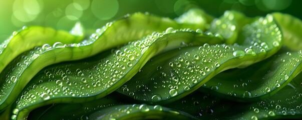 Detailed macro shot of organic cucumbers