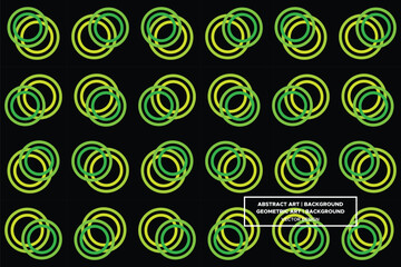 Circular and Circle Shapes and Designs Green and Yellow Colors Geometric Pattern Abstract Pattern Seamless 