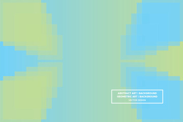 Square Shapes Green and Blue Colors with Gradient Backdrop Modern Abstract Background Geometric Background