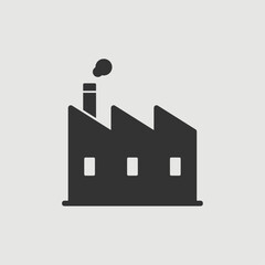 Vector Simple Isolated Factory Icon