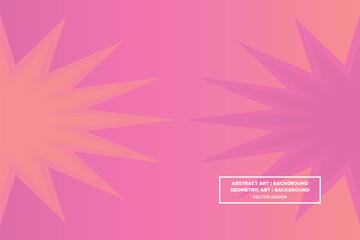 Star and Triangle Shapes Purple and Orange Colors with Gradient Backdrop Modern Abstract Background Geometric Background