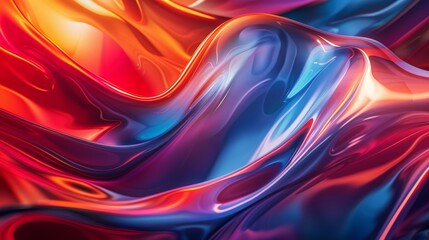 Obraz premium Vibrant 3D Abstract Art: Captivating Colors and Dynamic Shapes in Motion
