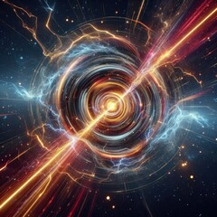 Obraz premium Dynamic Cosmic Action Ultra-Realistic High-Quality Design with Explosive Effects