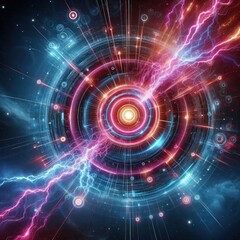 Obraz premium Dynamic Cosmic Action Ultra-Realistic High-Quality Design with Explosive Effects