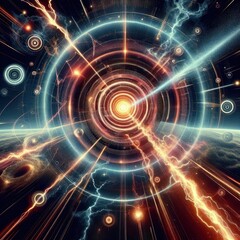 Obraz premium Dynamic Cosmic Action Ultra-Realistic High-Quality Design with Explosive Effects