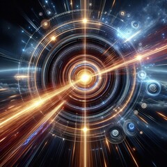 Obraz premium Dynamic Cosmic Action Ultra-Realistic High-Quality Design with Explosive Effects