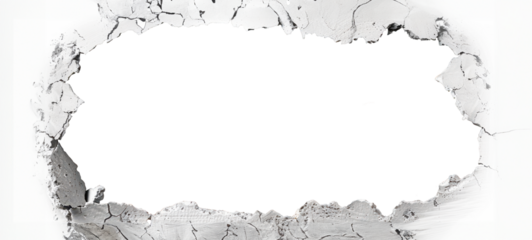 A white wall revealing a transparent hole