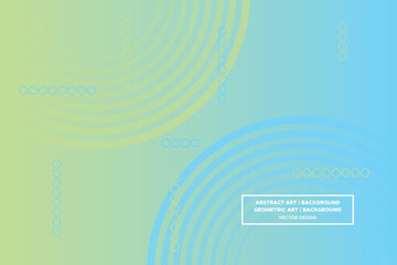 Circular and Circle Shapes Green and Blue Colors with Gradient Backdrop Modern Abstract Background Geometric Background