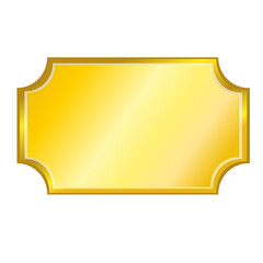 輝くゴールドのネームプレート