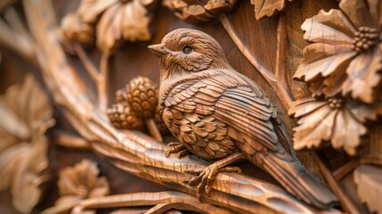 Fototapeta premium Wood carving is a celebration of nature's beauty, a way to honor the materials that come from the earth.