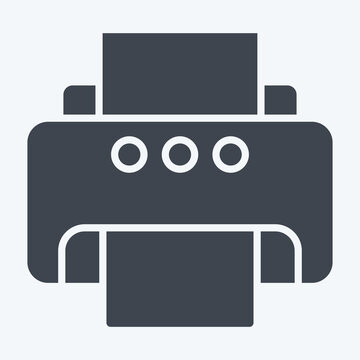 recommend clip art: Icon Printer. related to Computer symbol. glyph style. simple design editable. simple illustration