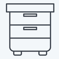 Icon Cabinet. related to Computer symbol. line style. simple design editable. simple illustration