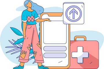 Medical characters fighting the epidemic flat vector concept operation hand drawn illustration
