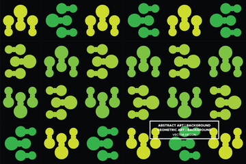 Circle Shapes and Designs Green and Yellow Colors Geometric Pattern Abstract Pattern Seamless Pattern