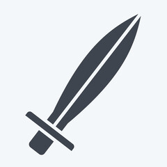 Icon Sword. related to Celtic symbol. glyph style. simple design editable. simple illustration