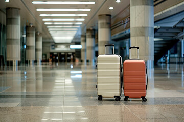 Naklejka premium Luggage suitcases at the airport
