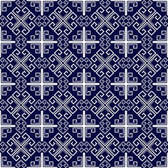 White and blue ethnic pattern