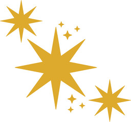 Obraz premium Hand drawn sparkling stars collection