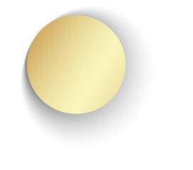 Gold paper circle and shadow