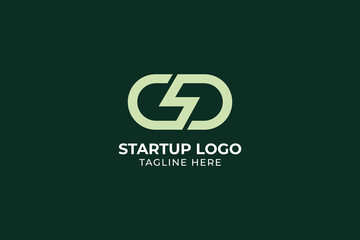 letter CD thunder bolt iconic business logo, letter CC energy bolt iconic business logo, letter CF chain link connected logo, letter CC swoosh icon logo