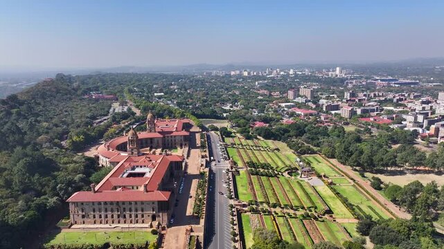 Union Buildings Government Office At Pretoria In Gauteng South Africa. Government Building. Landscape Urban. Pretoria At Gauteng South Africa. Government Office Scenery. Union Buildings.
