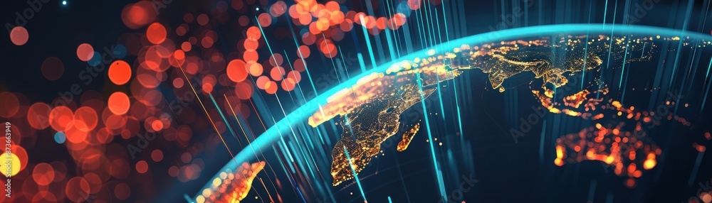 Poster Vibrant graphic depicting global economic metrics with dynamic visuals, [global economic metrics], [dynamic visuals]