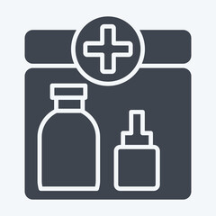 Obraz premium Icon First Aid Kit. related to Backpacker symbol. glyph style. simple design editable. simple illustration