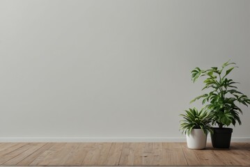 Abstract wallpaper background plant pot wooden floor