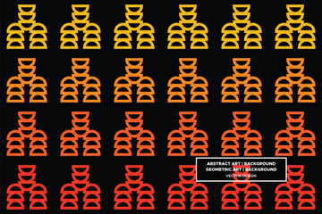 Half Circle Shapes Orange and Yellow Colors Geometric Pattern Abstract Pattern Seamless Pattern