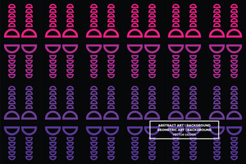 Half Circles Shapes Purple and Red Colors Geometric Pattern Abstract Pattern Seamless Pattern
