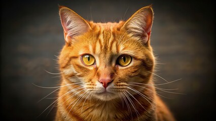 Red cat with piercing yellow eyes staring intensely, red, cat, feline, pet, animal, yellow eyes, fur, domestic, cute, intense