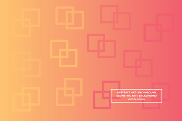 Square Shapes Orange and Yellow Colors with Gradient Backdrop Modern Abstract Background Geometric Background