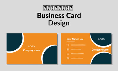 simple creative modern and clean professional business card design. Business card for business and personal use.corporate visiting card, name card, corporate business card design.
