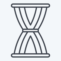 Icon Sandglass. related to Curtains symbol. line style. simple design editable. simple illustration