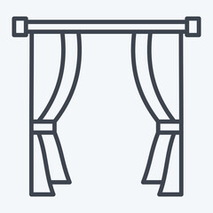 Icon Classic. related to Curtains symbol. line style. simple design editable. simple illustration