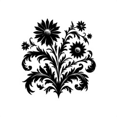 vegetable in decorative emblem ornament.