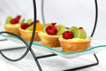 Homemade fresh fruit pie or fruit cake