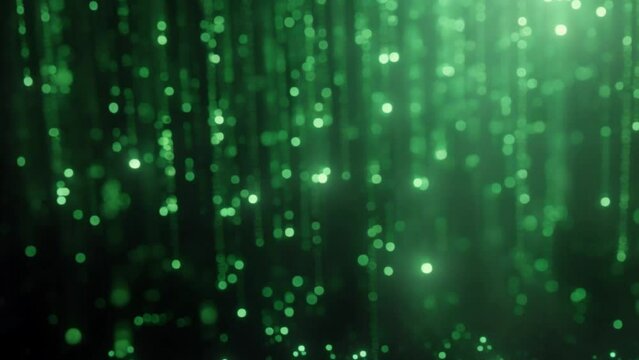 background with a digital stream of green secret code footage