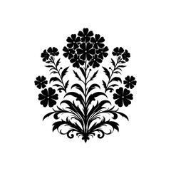 vegetable in decorative emblem ornament.