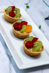 Delicious mini fruit pie. Food concept.