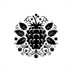 vegetable in decorative emblem ornament.